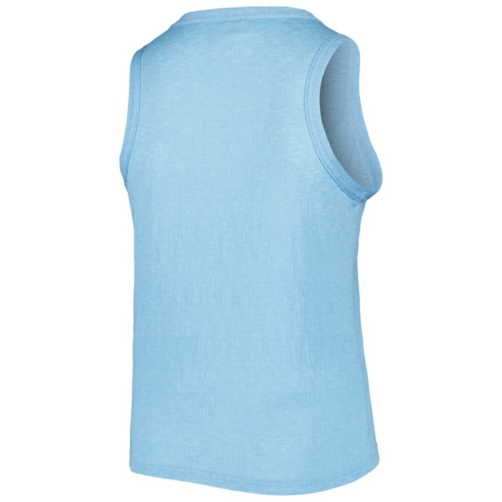 Toronto Blue Jays Soft as a Grape Women's Plus Size High Neck Tri-Blend Tank Top Royal