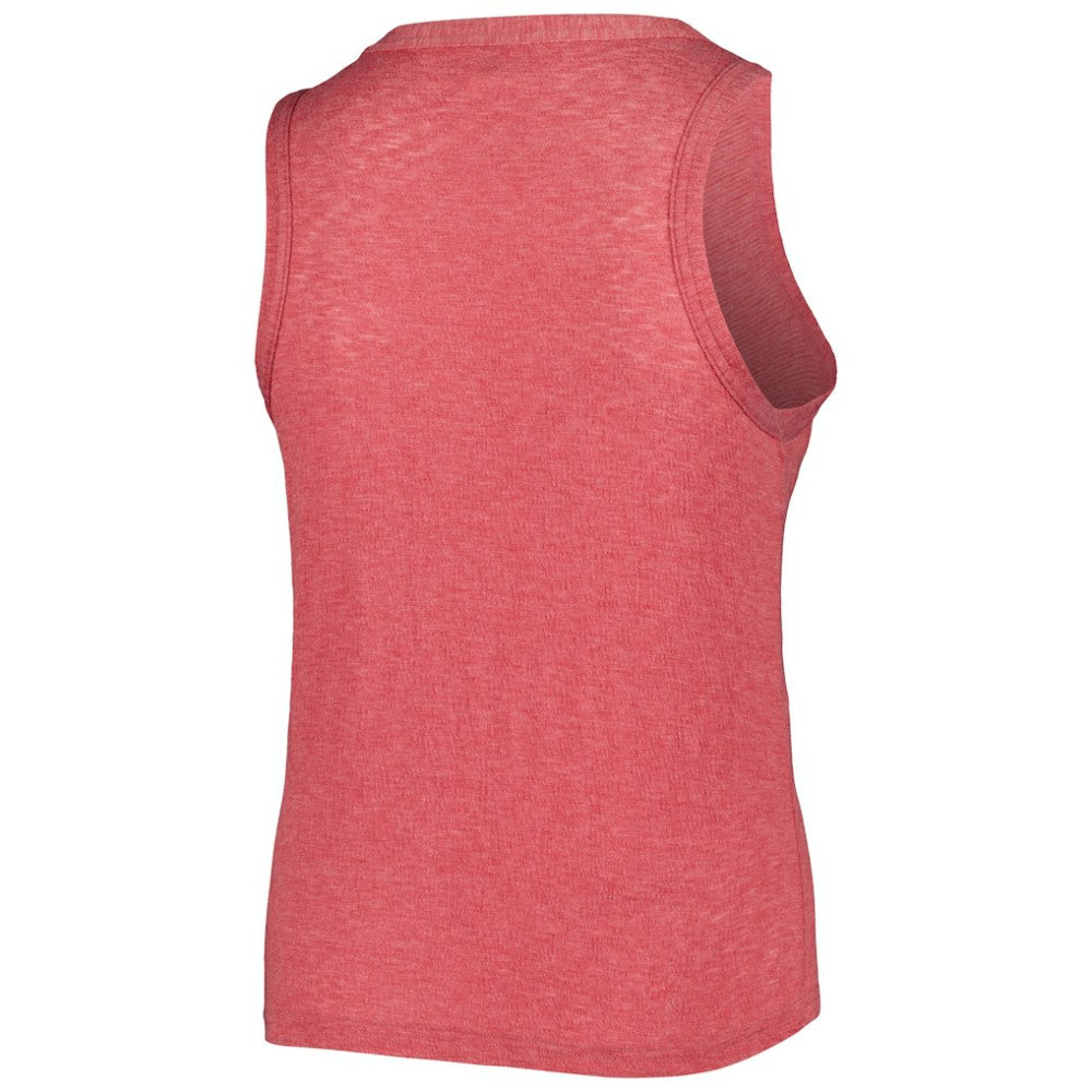Washington Nationals Soft as a Grape Women's Plus Size High Neck Tri-Blend Tank Top Red