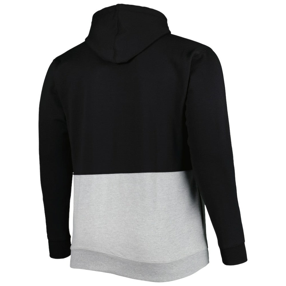 Chicago White Sox Big & Tall Fleece Half-Zip Hoodie Black/White