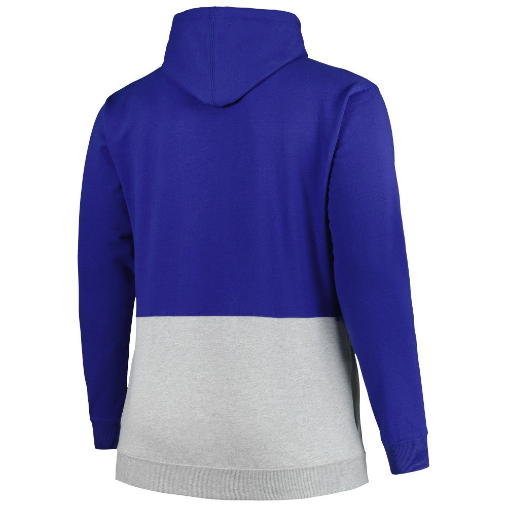 New York Mets Big & Tall Fleece Half-Zip Hoodie Royal/White