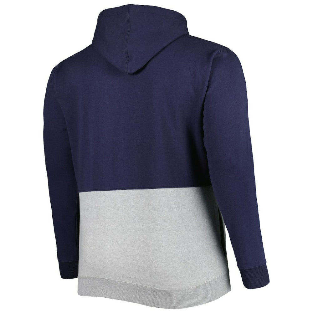 Washington Nationals Big & Tall Fleece Half-Zip Hoodie Navy/White