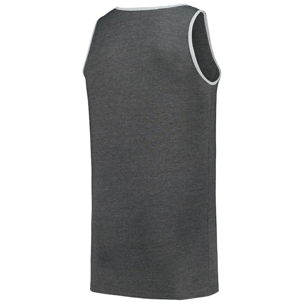 Atlanta Braves Profile Big & Tall Arch Over Logo Tank Top Heather Charcoal