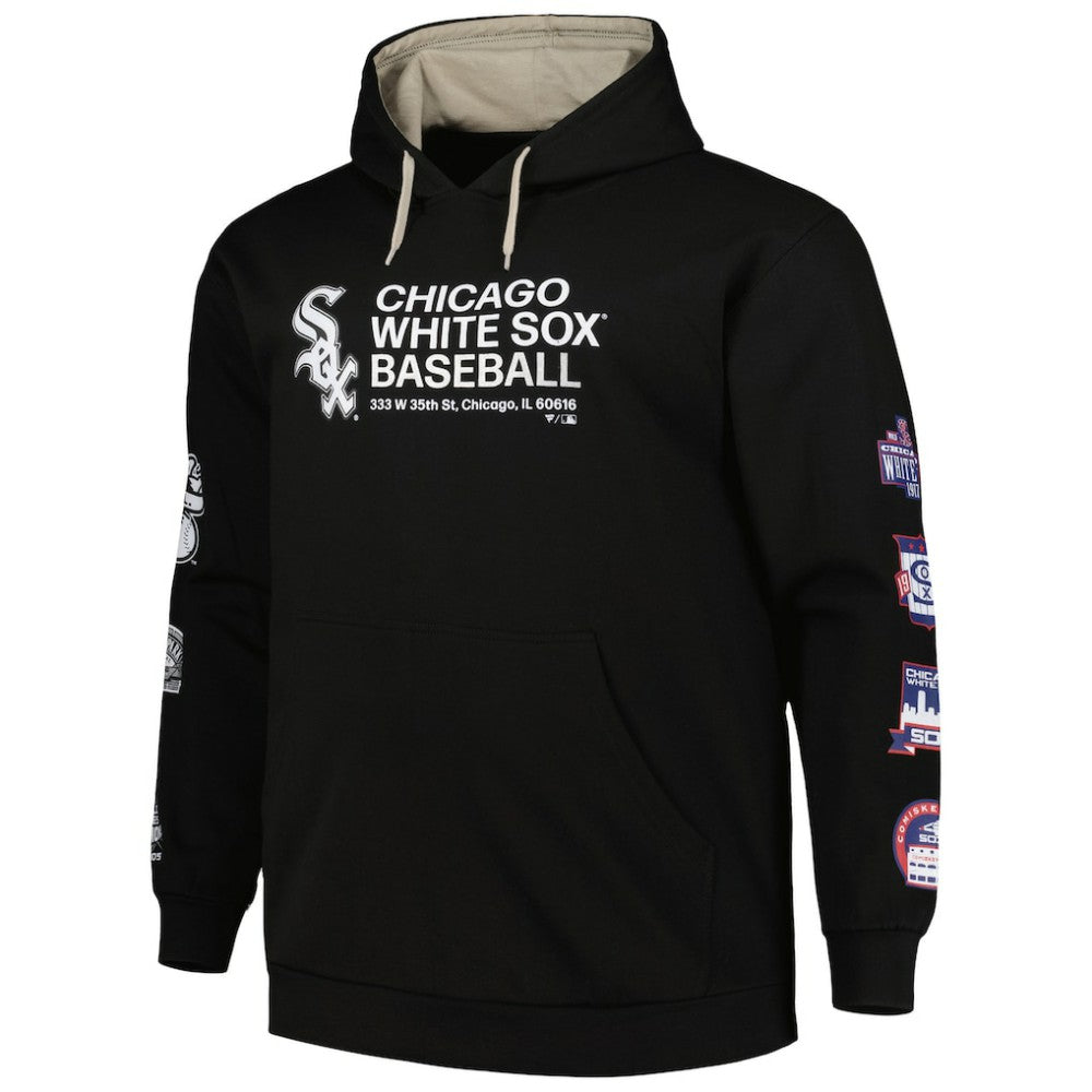 Chicago White Sox Big & Tall Fleece Pullover Hoodie Black