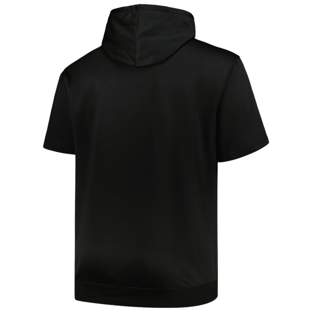 Chicago White Sox Profile Big & Tall Contrast Short Sleeve Pullover Hoodie Black
