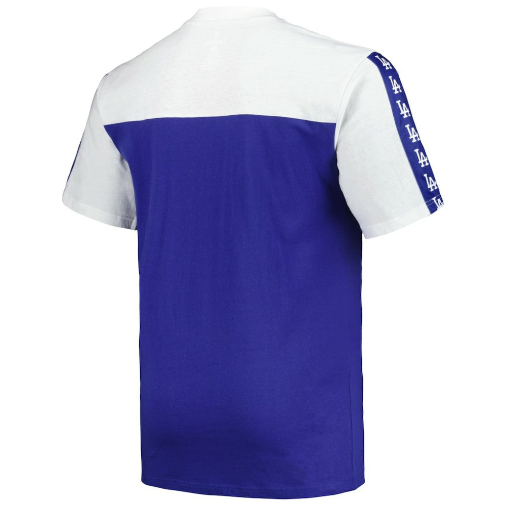 Los Angeles Dodgers Profile Big & Tall Yoke Knit T-Shirt White/Royal
