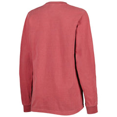 Washington Nationals Soft as a Grape Women's Team Pigment Dye Long Sleeve T-Shirt Red