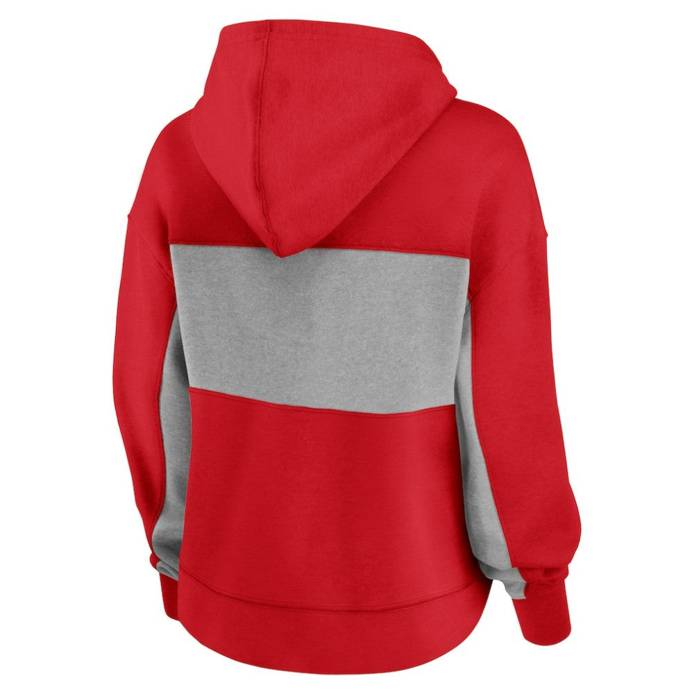 Los Angeles Angels Women's Filled Stat Sheet Pullover Hoodie Red
