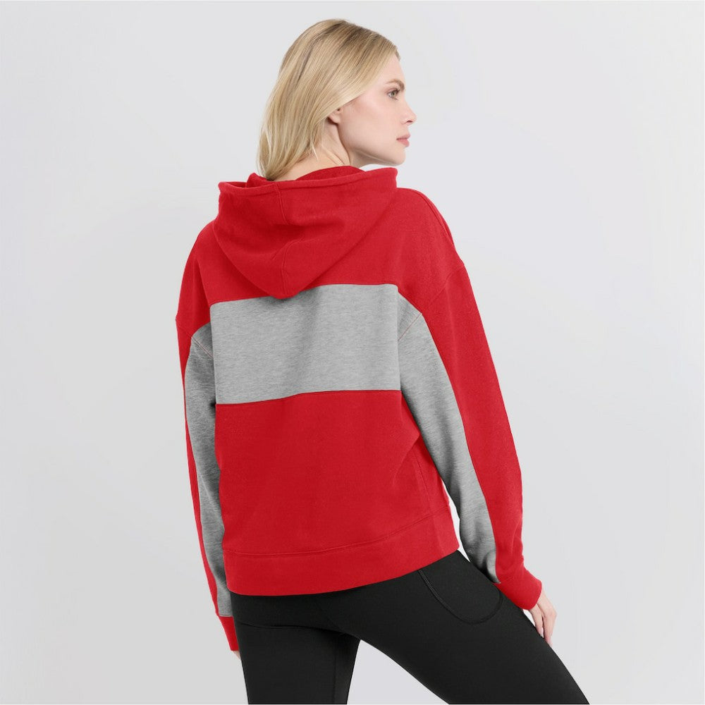 Washington Nationals Women's Filled Stat Sheet Pullover Hoodie Red