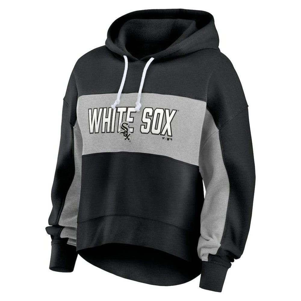 Chicago White Sox Women's Filled Stat Sheet Pullover Hoodie Black