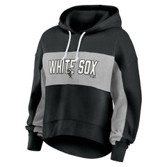 Chicago White Sox Women's Filled Stat Sheet Pullover Hoodie Black