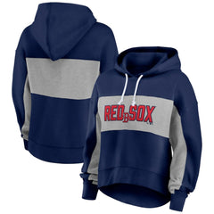 Boston Red Sox Women's Filled Stat Sheet Pullover Hoodie Navy
