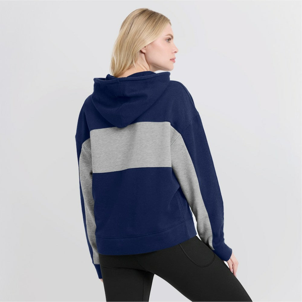 New York Yankees Women's Filled Stat Sheet Pullover Hoodie Navy
