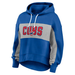 Chicago Cubs Women's Filled Stat Sheet Pullover Hoodie Royal