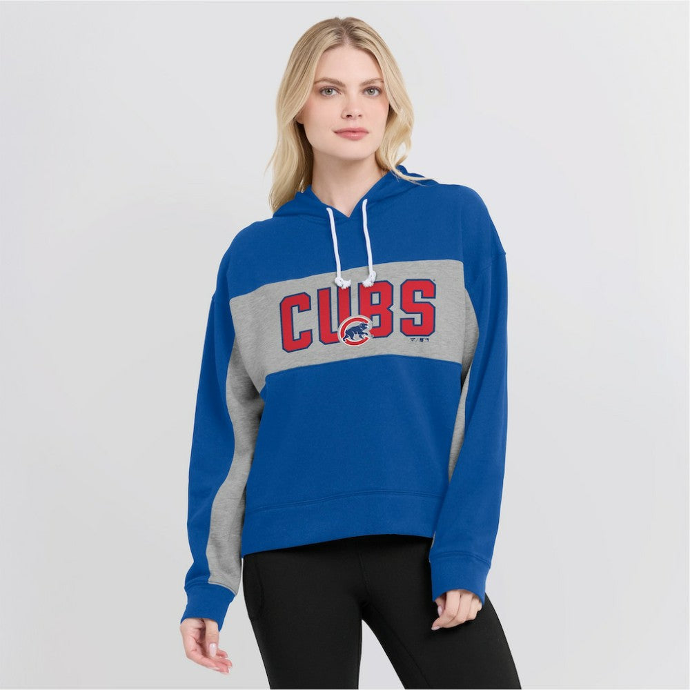Chicago Cubs Women's Filled Stat Sheet Pullover Hoodie Royal