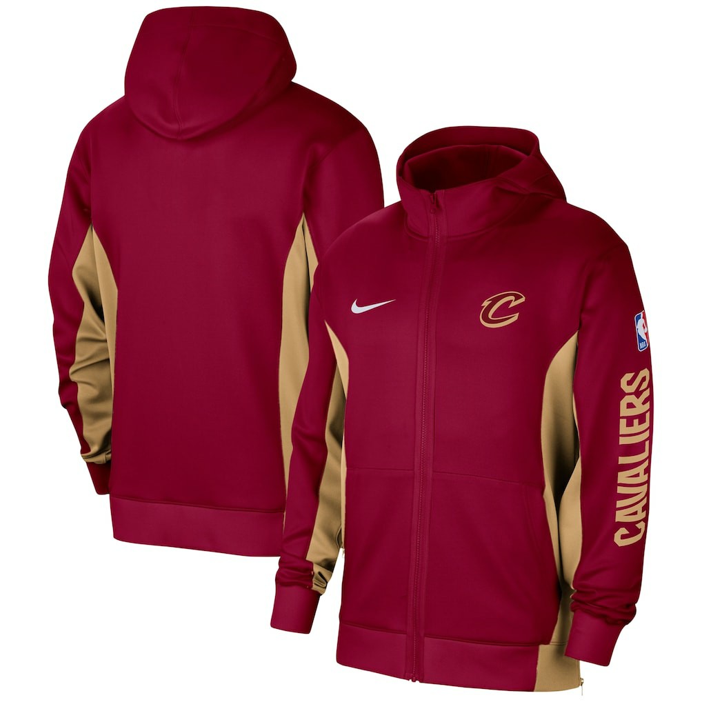Cleveland Cavaliers 2023/24 Authentic Showtime Full-Zip Hoodie sale - Wine cheap