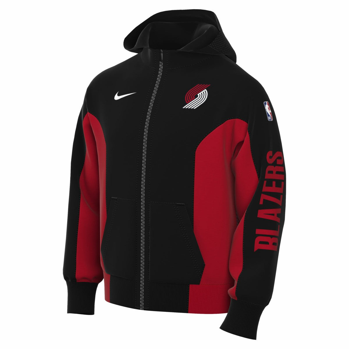Portland Trail Blazers 2023/24 Authentic Showtime Full-Zip Hoodie - Black cheap