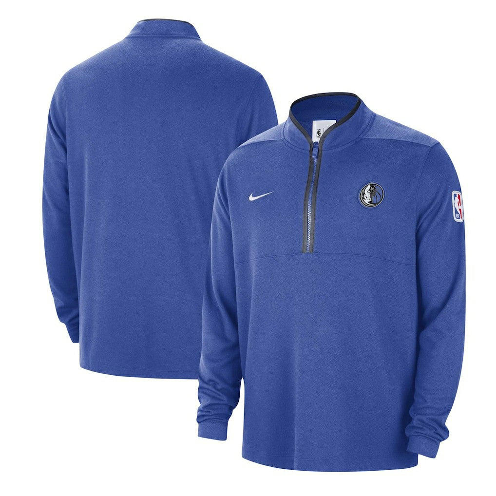 Dallas Mavericks Authentic Performance Half-Zip Jacket sale - Blue discount