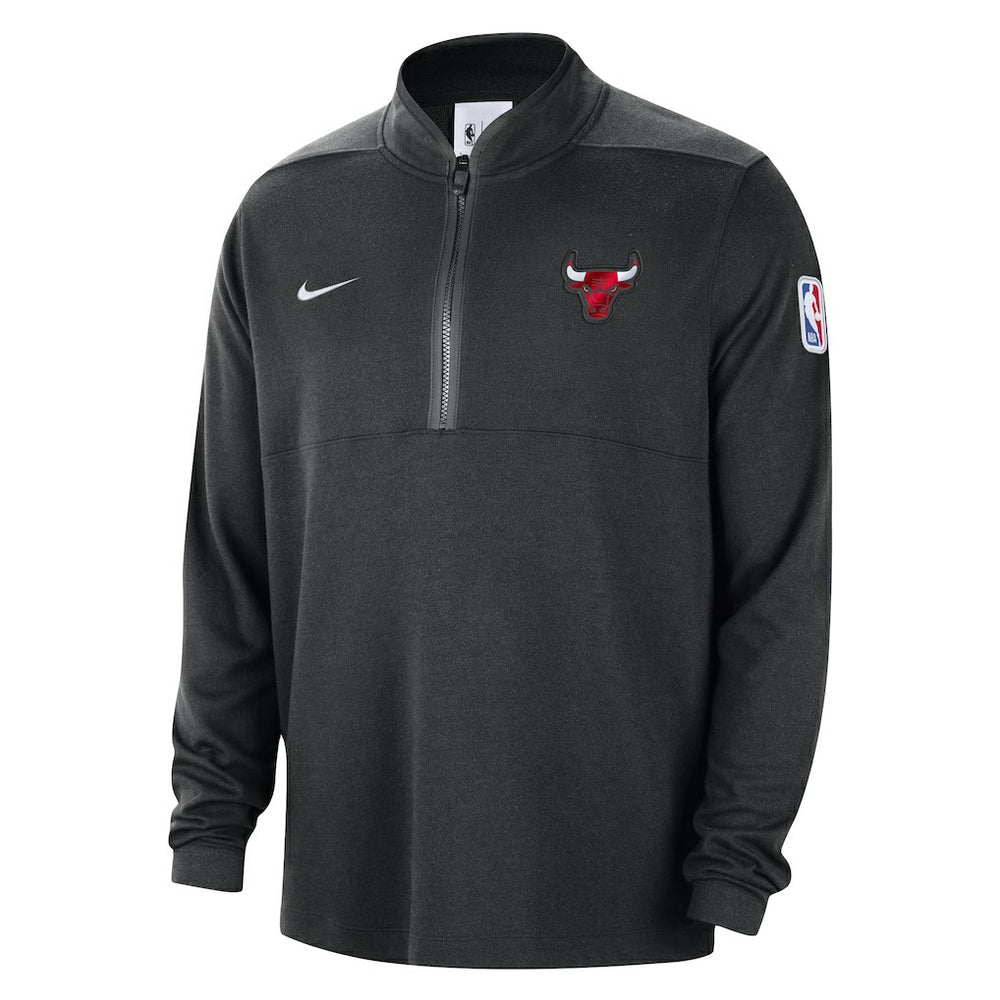 Chicago Bulls Authentic Performance Half-Zip Jacket - Black sale