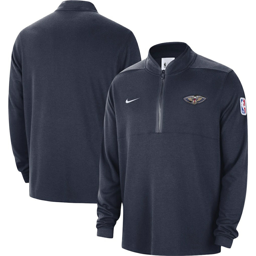 New Orleans Pelicans Authentic Performance Half-Zip Jacket - Navy cheap