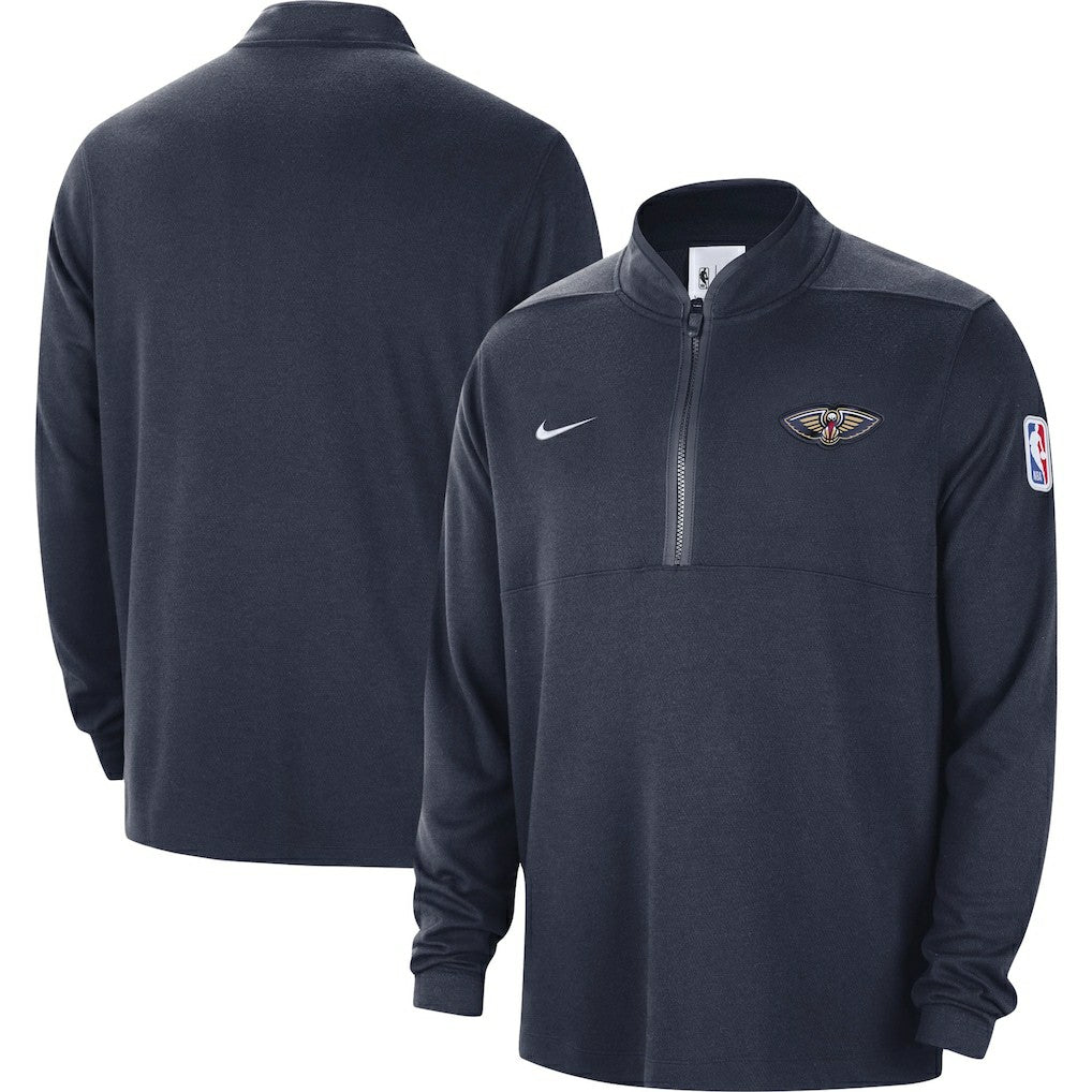 New Orleans Pelicans Authentic Performance Half-Zip Jacket - Navy cheap
