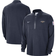 New Orleans Pelicans Authentic Performance Half-Zip Jacket - Navy cheap