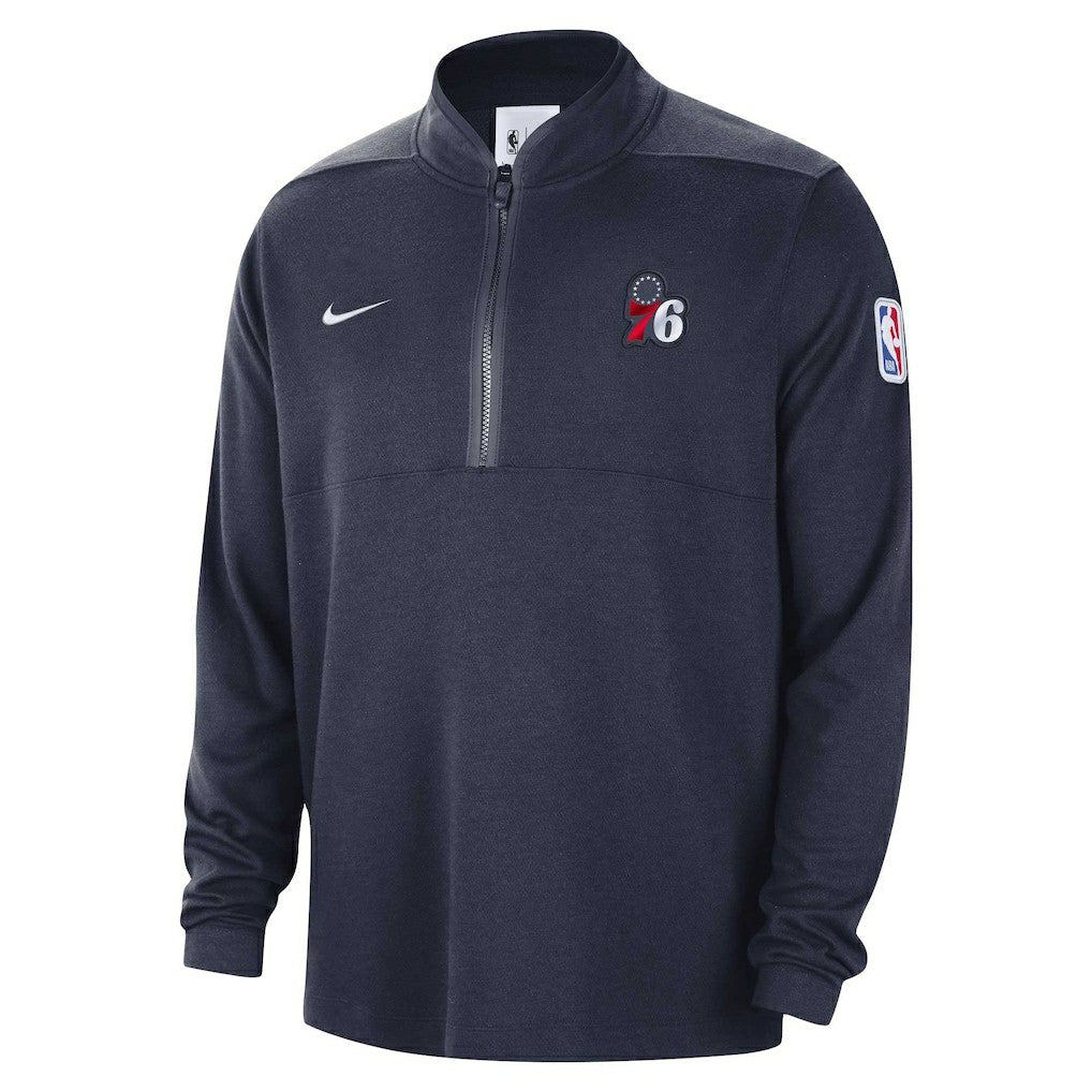 Philadelphia 76ers Authentic Performance Half-Zip Jacket - Navy outlet
