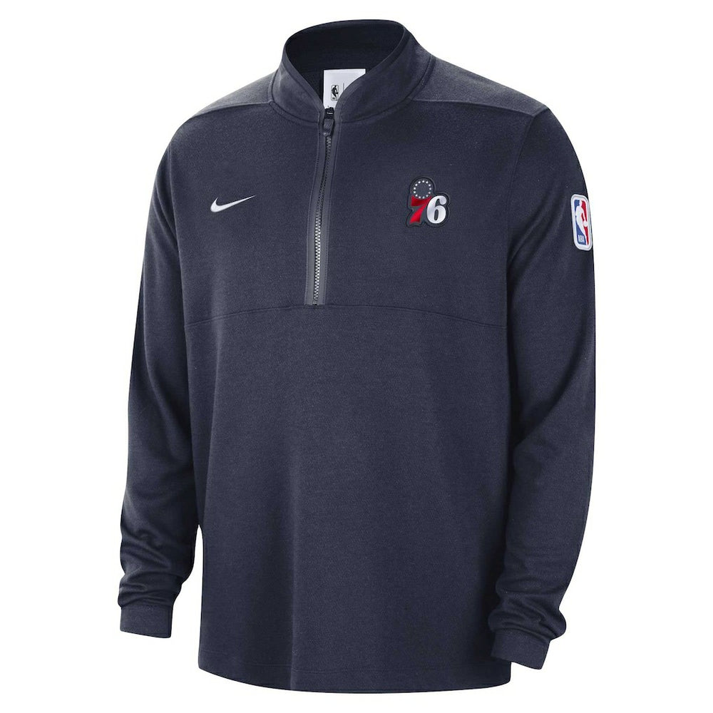 Philadelphia 76ers Authentic Performance Half-Zip Jacket - Navy outlet