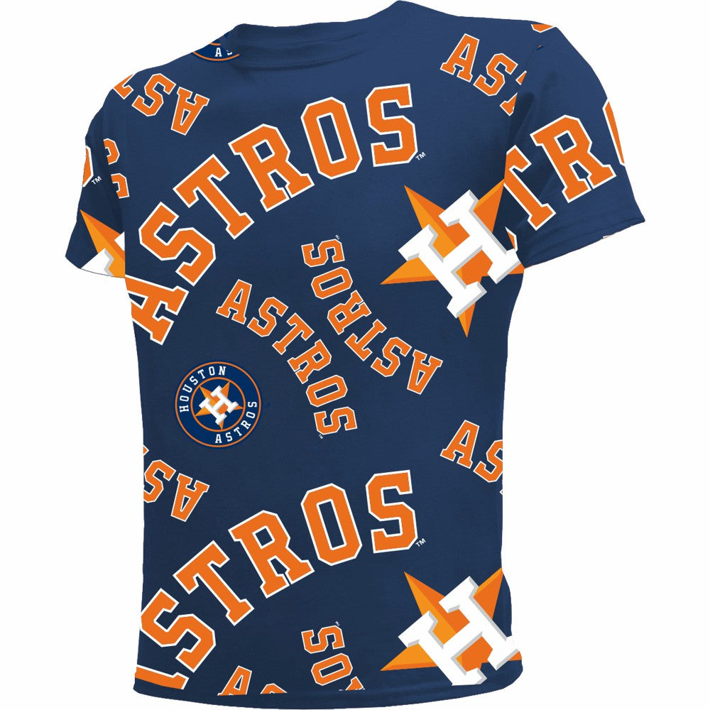 Houston Astros Stitches Youth Allover Team T-Shirt Navy