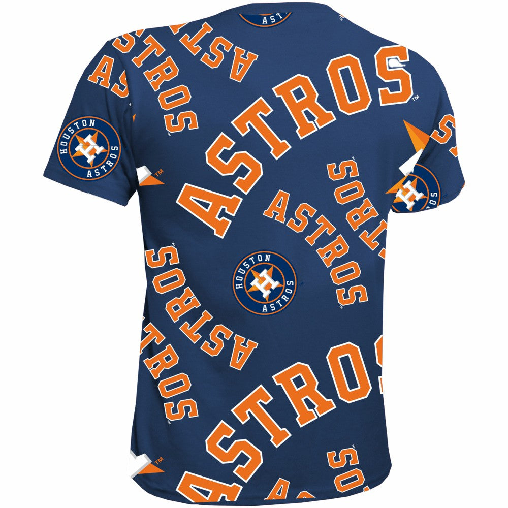 Houston Astros Stitches Youth Allover Team T-Shirt Navy
