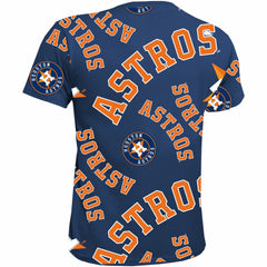 Houston Astros Stitches Youth Allover Team T-Shirt Navy