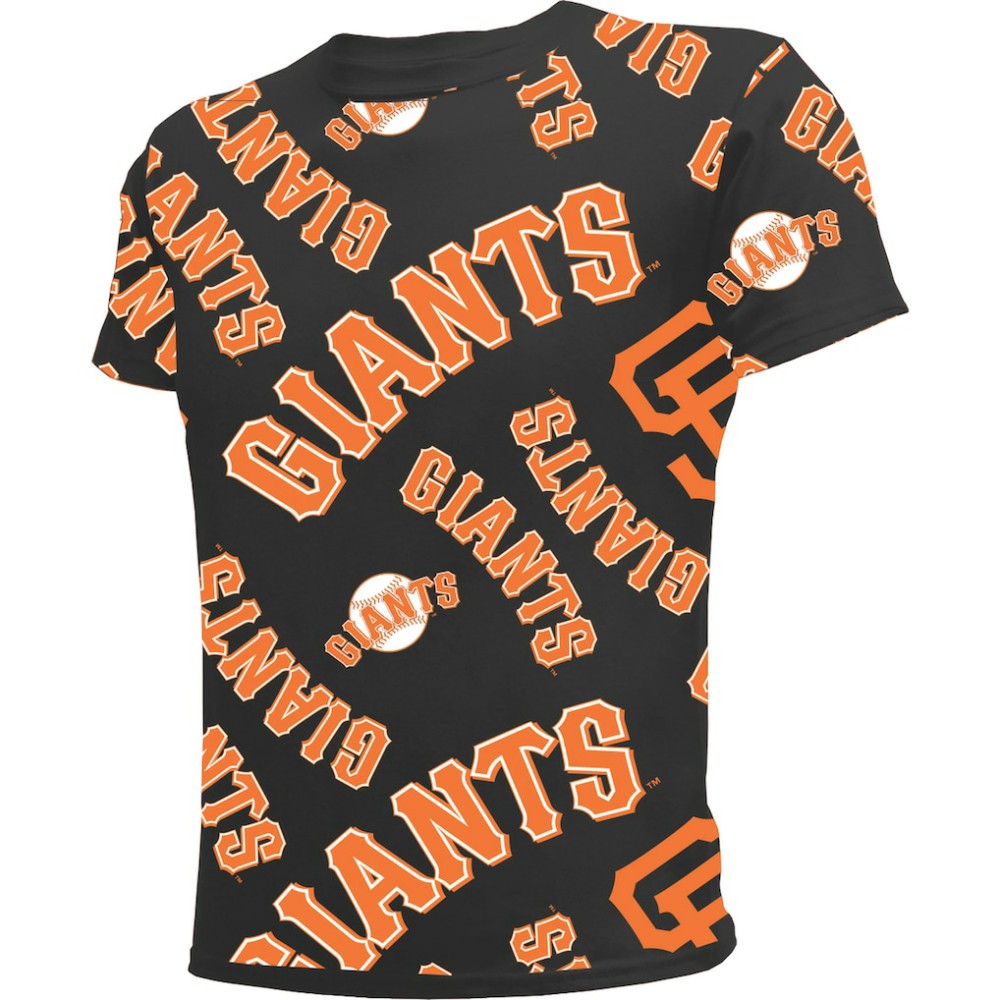 San Francisco Giants Stitches Youth Allover Team T-Shirt Black