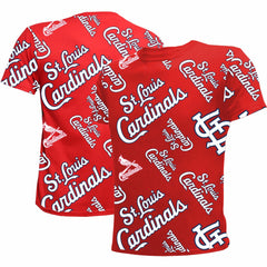 St. Louis Cardinals Stitches Youth Allover Team T-Shirt Red