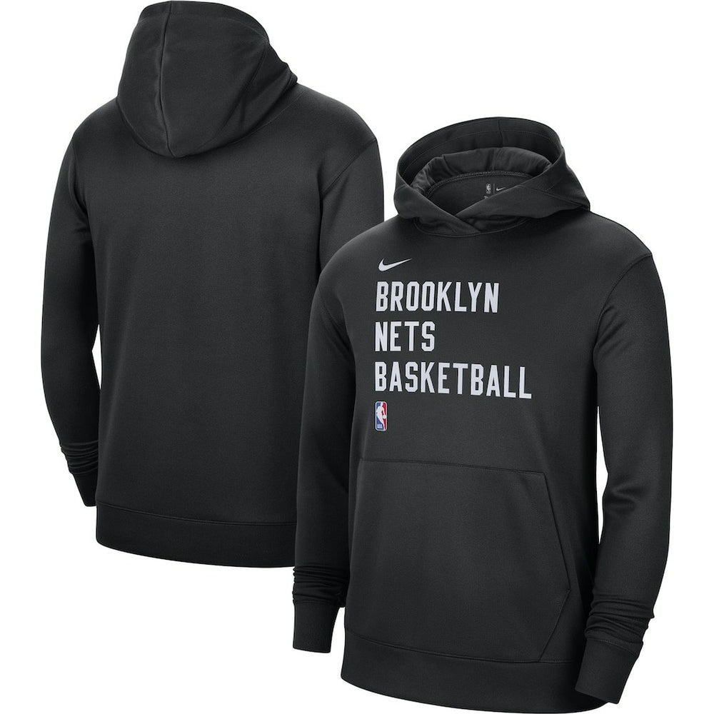Brooklyn Nets Unisex 2023/24 Performance Spotlight On-Court Practice Pullover Hoodie - Black shop