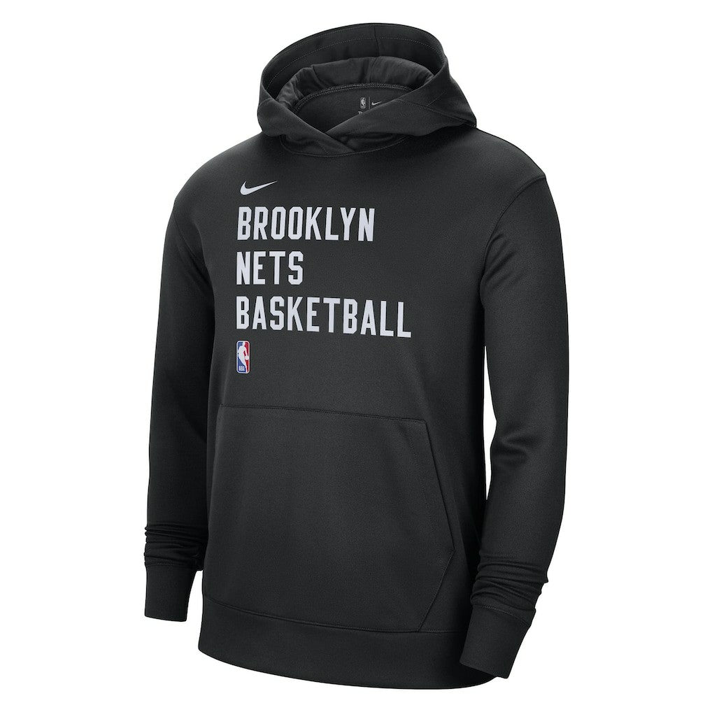 Brooklyn Nets Unisex 2023/24 Performance Spotlight On-Court Practice Pullover Hoodie - Black shop