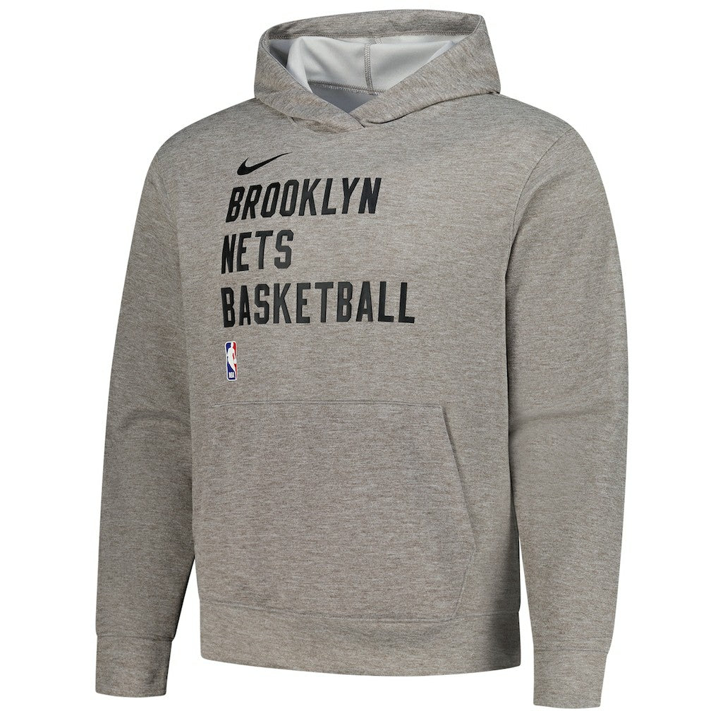 Brooklyn Nets Unisex 2023/24 Performance Spotlight On-Court Practice Pullover Hoodie - Heather Gray for sale