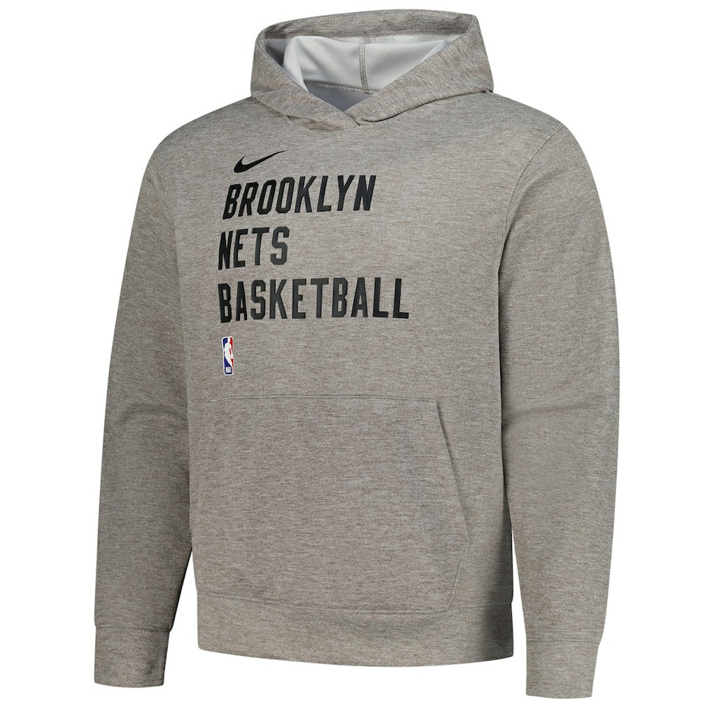 Brooklyn Nets Unisex 2023/24 Performance Spotlight On-Court Practice Pullover Hoodie - Heather Gray for sale