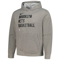 Brooklyn Nets Unisex 2023/24 Performance Spotlight On-Court Practice Pullover Hoodie - Heather Gray for sale