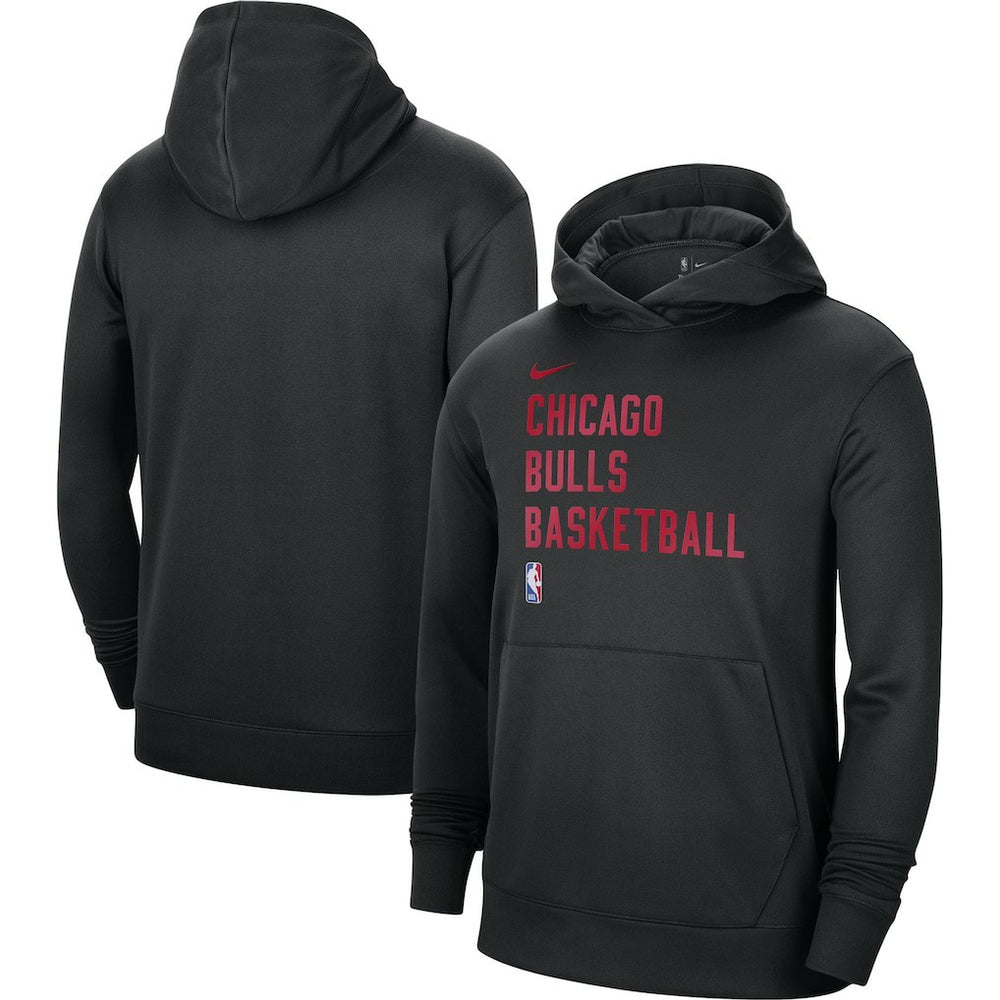 Chicago Bulls Unisex 2023/24 Performance Spotlight On-Court Practice Pullover Hoodie - Black discount