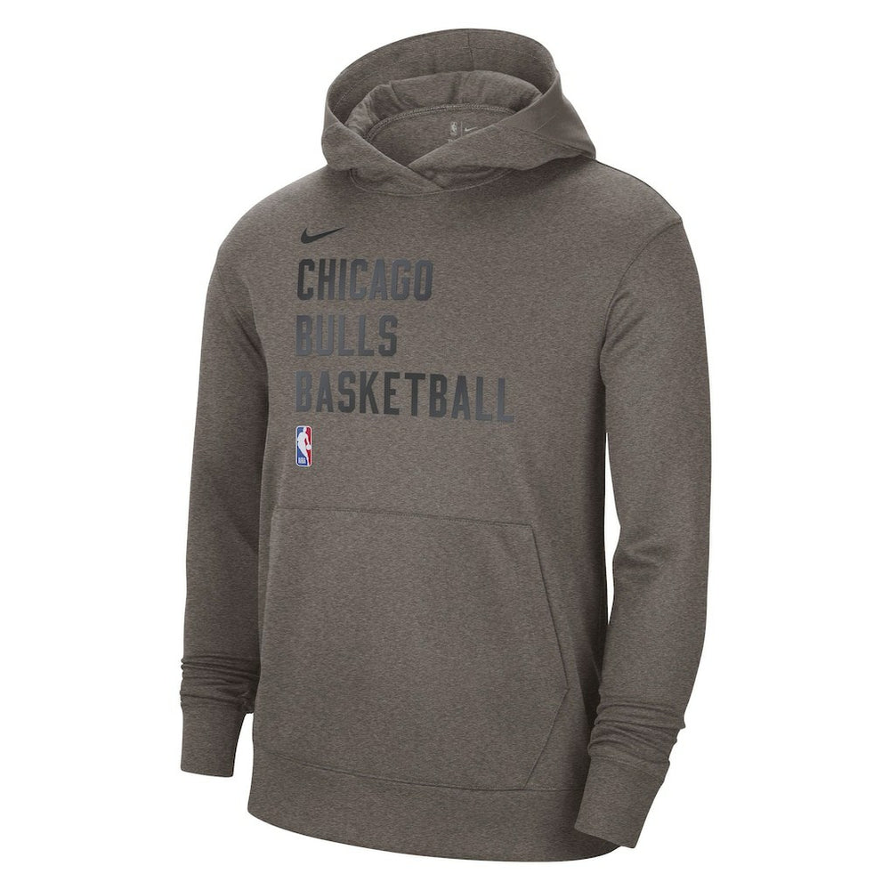 Chicago Bulls Unisex 2023/24 Performance Spotlight On-Court Practice Pullover Hoodie - Olive for sale