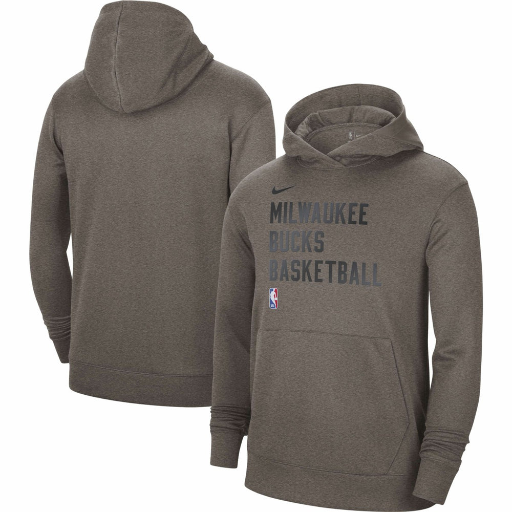 Milwaukee Bucks Unisex 2023/24 Performance Spotlight On-Court Practice Pullover Hoodie - Olive online