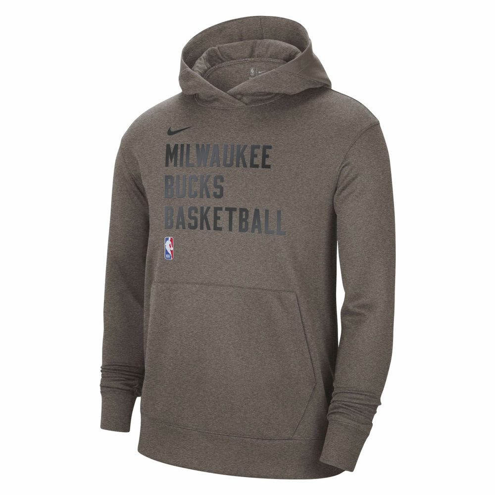 Milwaukee Bucks Unisex 2023/24 Performance Spotlight On-Court Practice Pullover Hoodie - Olive online