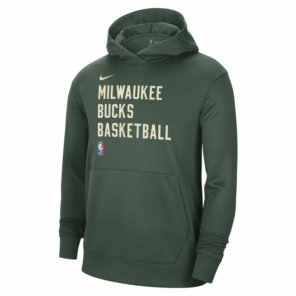 Milwaukee Bucks Unisex 2023/24 Performance Spotlight On-Court Practice Pullover Hoodie - Hunter Green on sale