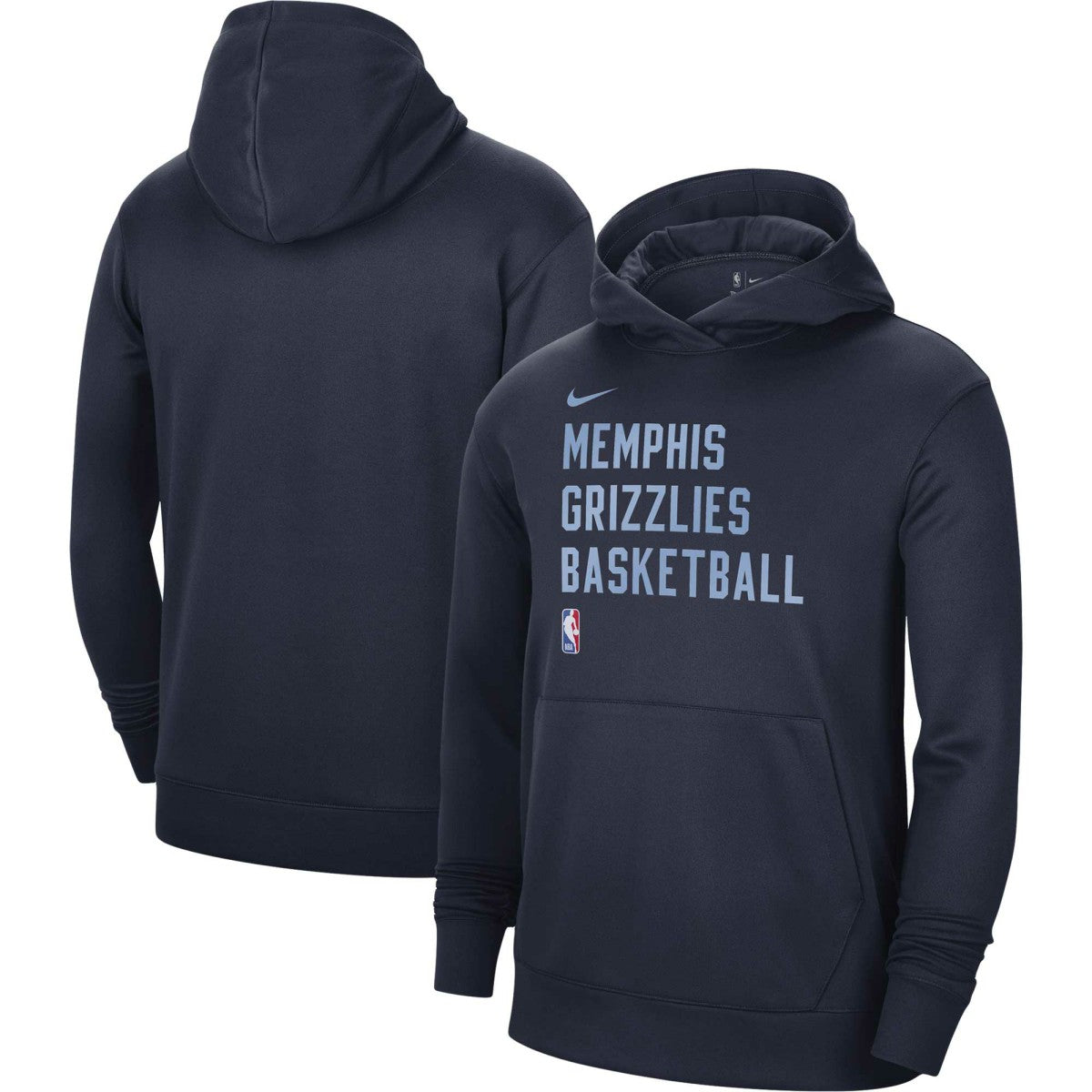 Memphis Grizzlies Unisex 2023/24 Performance Spotlight On-Court Practice Pullover Hoodie - Navy outlet