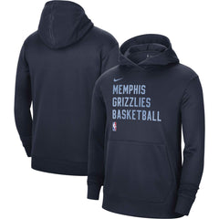 Memphis Grizzlies Unisex 2023/24 Performance Spotlight On-Court Practice Pullover Hoodie - Navy outlet