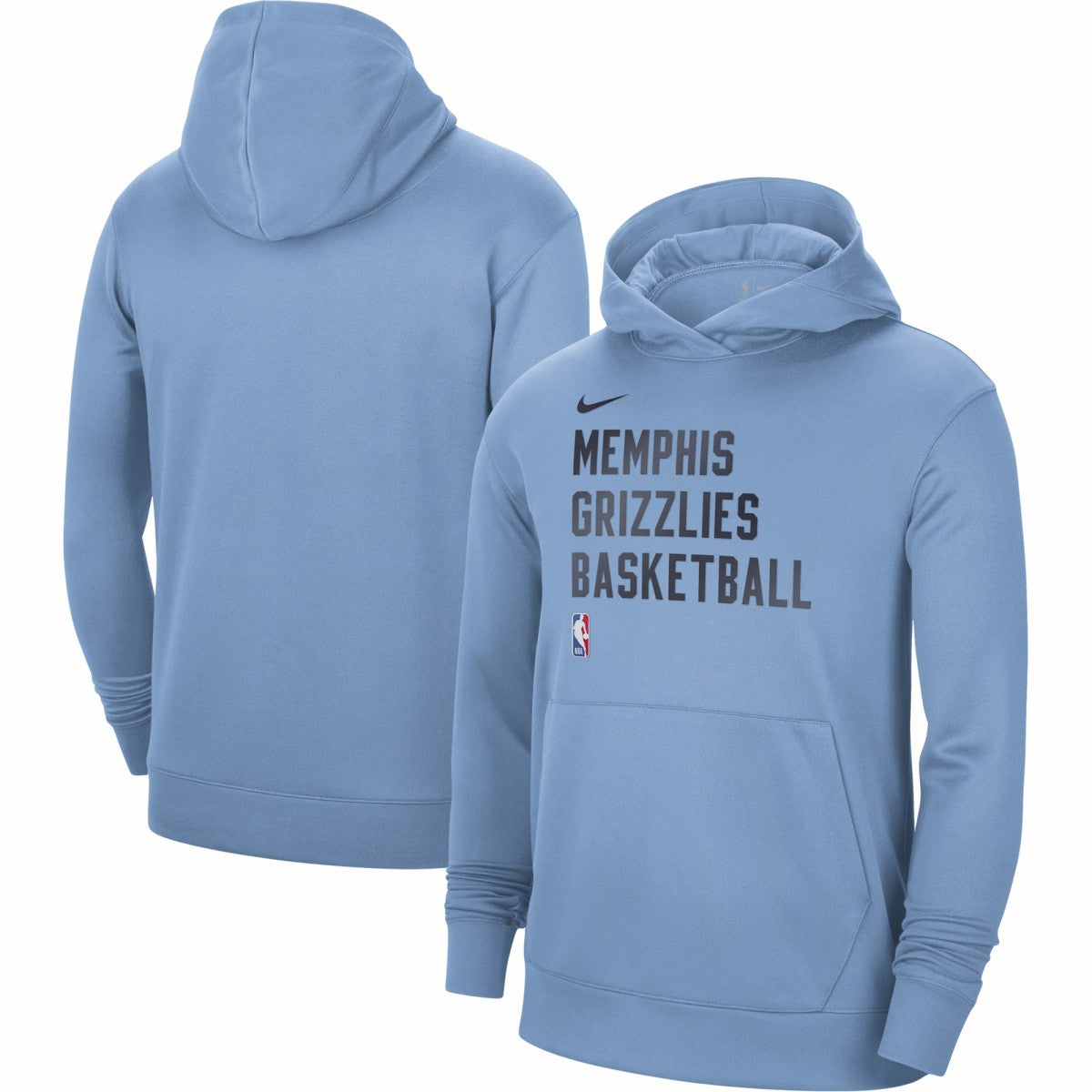 Memphis Grizzlies Unisex 2023/24 Performance Spotlight On-Court Practice Pullover Hoodie - Light Blue shop