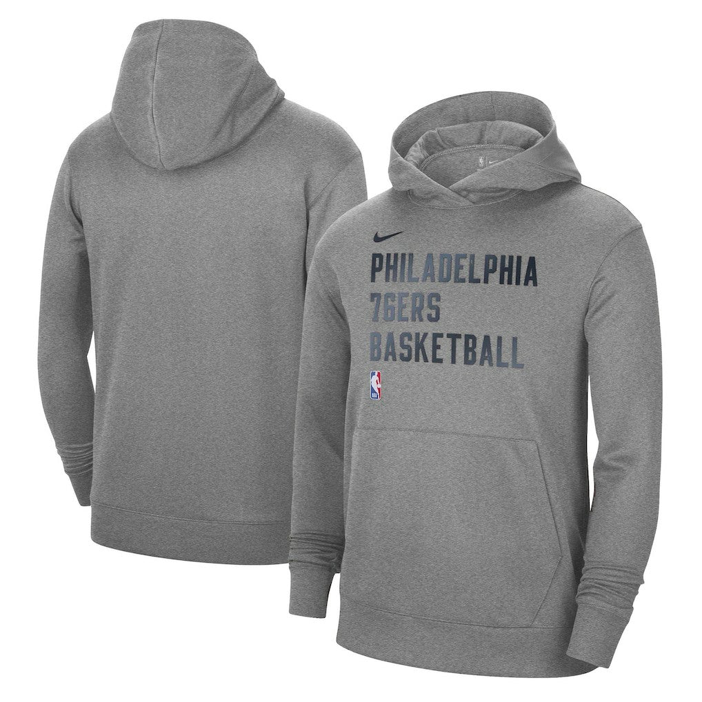 Philadelphia 76ers Unisex 2023/24 Performance Spotlight On-Court Practice Pullover Hoodie - Heather Gray sale