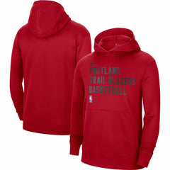 Portland Trail Blazers Unisex 2023/24 Performance Spotlight On-Court Practice Pullover Hoodie - Red for sale