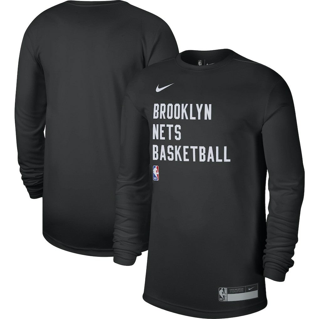 Brooklyn Nets Unisex 2023/24 Legend On-Court Practice Long Sleeve T-Shirt - Black shop