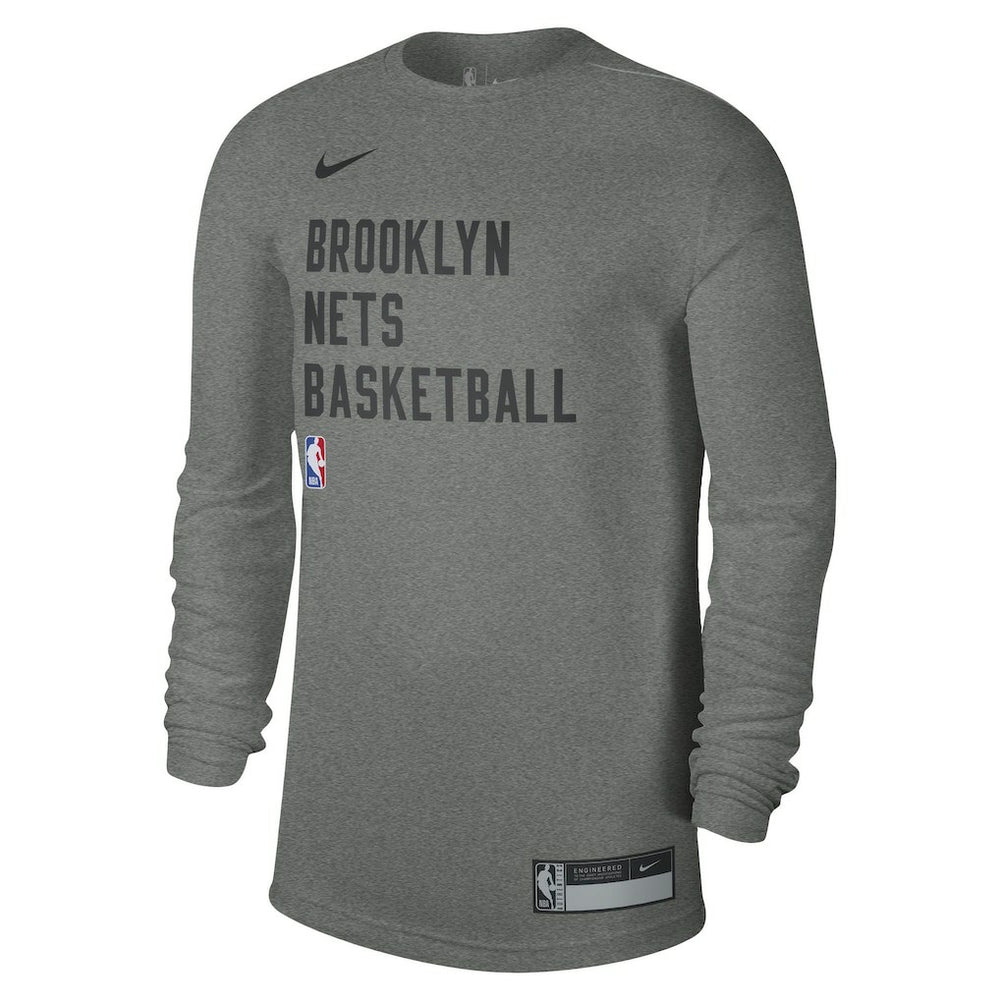 Brooklyn Nets Unisex 2023/24 Legend On-Court Practice Long Sleeve T-Shirt - Heather Gray on sale