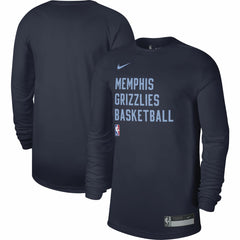Memphis Grizzlies Unisex 2023/24 Legend On-Court Practice Long Sleeve T-Shirt - Navy discount